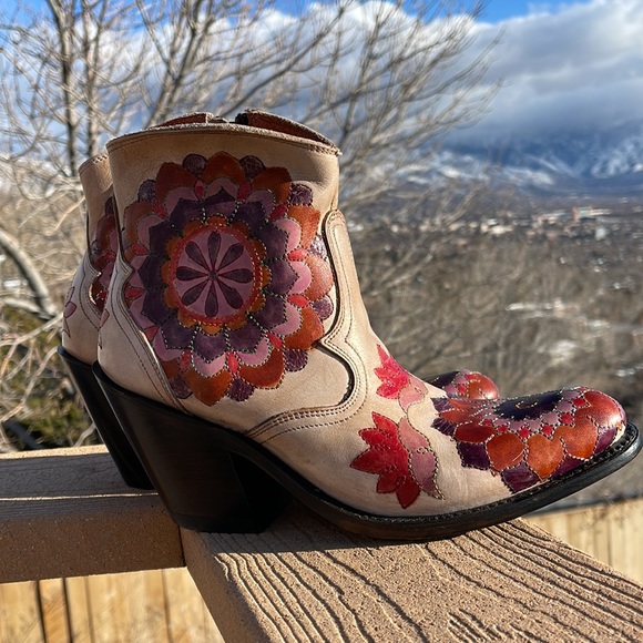 Dan Post “painted blossom” leather boots. New in...